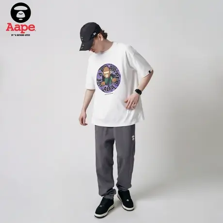 Aape旗舰店男装春夏猿颜字母纯色印花电竞休闲长裤6983XXK商品大图