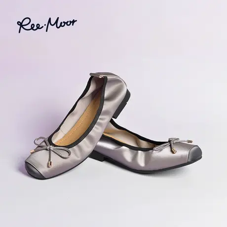 REEMOOR睿慕2023秋季新款舒适通勤平底浅口单鞋船鞋瓢鞋女舒卷鞋商品大图