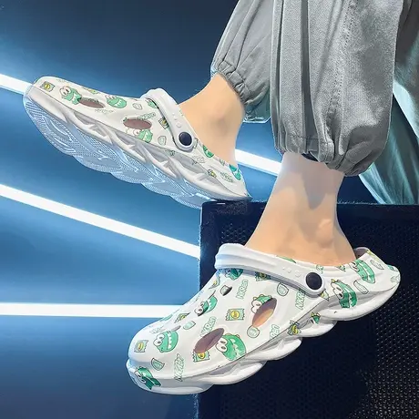 夏季雨鞋男款潮时尚钓鱼水鞋户外涉水鞋男士沙滩洞洞鞋洗车防水鞋商品大图