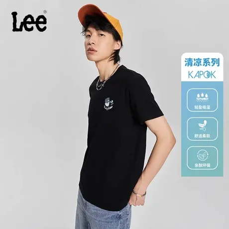 Lee商场同款23春夏新品标准版轻薄木棉男短袖T恤LMT005111200226K图片