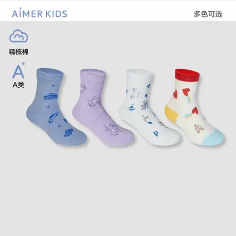 【顺买】爱慕儿童男女孩宝宝中筒袜子棉袜可爱童趣印A类图片