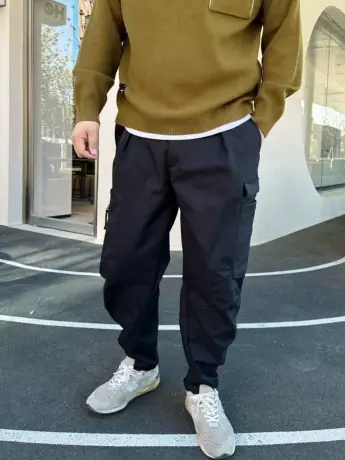 DAEVU冬新款机能廓版磨毛加厚潮胖子加肥加大码男士休闲工装裤商品大图