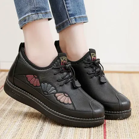 新款老北京布鞋妈妈鞋冬季老太太棉鞋加绒防滑保暖老人中老年女鞋商品大图