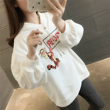 连帽卫衣女2023春夏新款长袖韩版百搭嘻哈风学生bf原宿风chic上衣图片