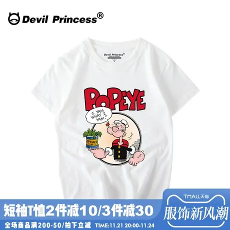 ulzzang原宿bf风日系卡通宽松大码t恤女短袖韩版宽松chic学生上衣图片