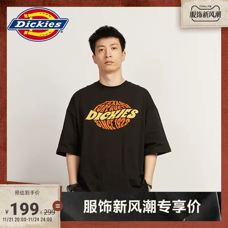 Dickies 春夏工装前胸渐变大logo短袖休闲T恤男女情侣宽松内搭图片