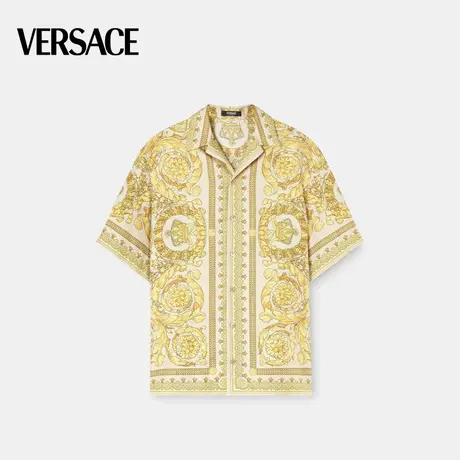 【春夏新品】VERSACE/范思哲 男士Barocco真丝衬衫商品大图