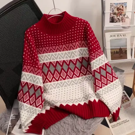 半高领女毛衣加厚内搭针织打底衫冬装2023年新款爆款宽松百搭上衣图片