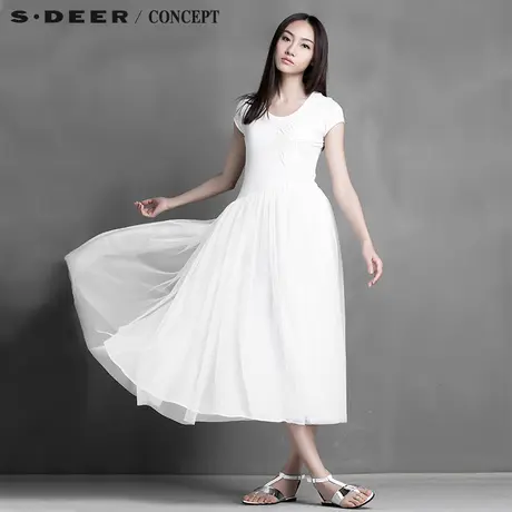 S·DEER＼CONCEPT圣迪奥专柜正品女装夏装网纱凸绣连衣裙5281219图片