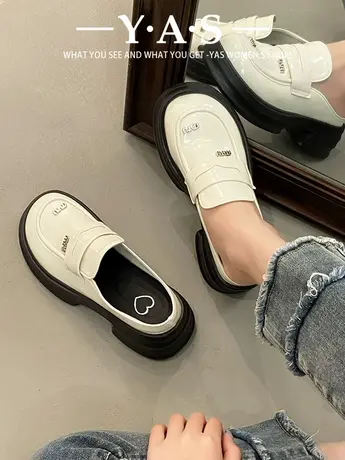 懒人乐福鞋2024新款松糕厚底包头半拖鞋女夏季外穿小众穆勒单鞋商品大图