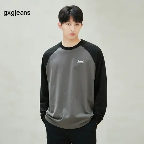gxg.jeans男装2023年秋季新款圆领长袖T恤JFD13400111图片
