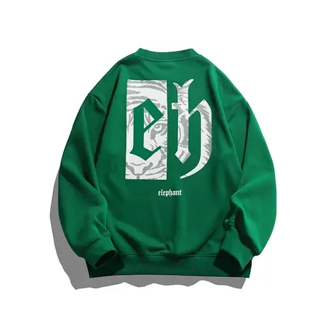 秋天男士潮牌痞帅男生圆领T恤春秋款印花长袖卫衣秋季男装上衣服图片