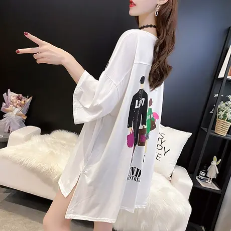 女装2023年新款秋季秋装纯棉短袖T恤宽松上衣服设计感打底衫爆款商品大图