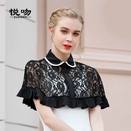 防晒斗篷披肩女夏短款薄外套2023新款韩版小坎肩百搭开衫旗袍外搭商品大图