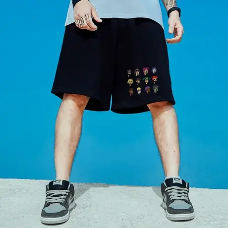 男裤胖子纯棉加肥加大码宽松休闲潮牌运动过膝五分裤短裤夏季男生商品大图