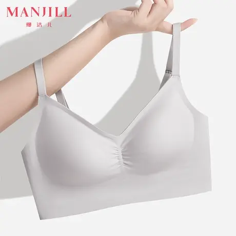 熳洁儿无痕内衣女聚拢亲肤透气收副乳防下垂胸罩无钢圈文胸商品大图