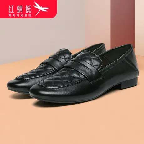 红蜻蜓女鞋软底舒适百搭休闲女鞋套脚鞋子真皮潮流时尚简约单鞋女商品大图