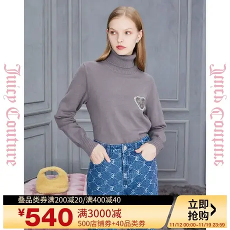 Juicy Couture橘滋2023新款硬核软糖logo绣花女品牌正品上衣毛衫图片