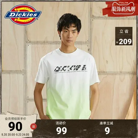Dickies商场同款T恤 工装灵感 男春夏纯棉潮渐变印花logo上衣商品大图