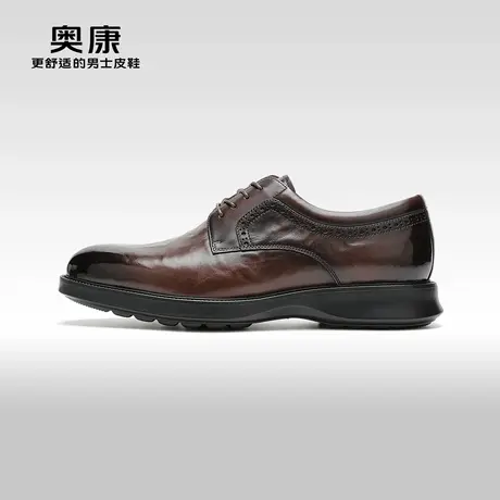 AOKANG奥康春秋季新款商务正装男鞋真皮德比鞋商品大图