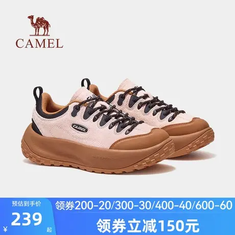 骆驼可颂鞋2025秋季新款女鞋面包鞋增高老爹鞋防滑徒步休闲运动鞋商品大图