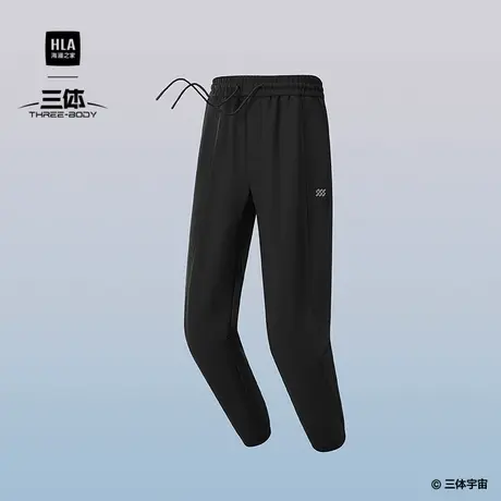 HLA/海澜之家三体联名系列运动卫裤2025秋季新款松紧腰束脚裤子男商品大图
