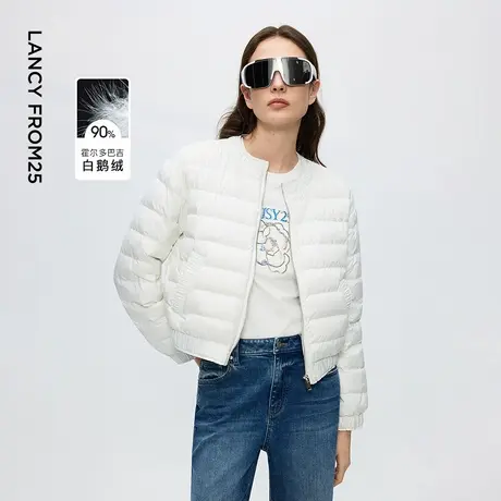 【轻羽45°云系列】朗姿霍尔多巴吉鹅绒轻薄羽绒服2025年冬季新款图片