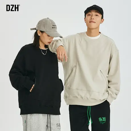 情侣装设计感卫衣无帽衣服潮流男春秋款男士外套潮牌宽松上衣男装商品大图