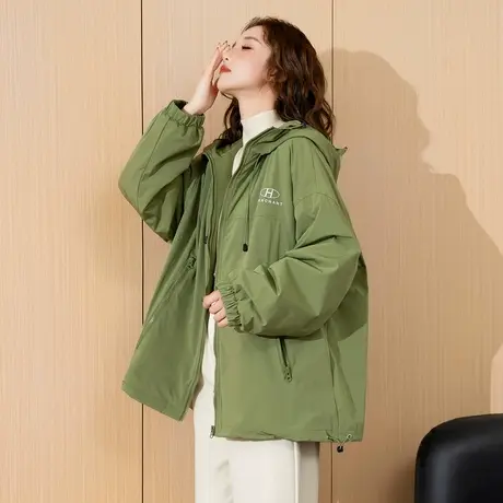 唐狮春季新款外套女连帽运动休闲高级感冲锋少年上衣潮流流行tu商品大图