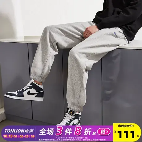 唐狮2022春季新款灰色运动裤男生宽松卫裤束脚休闲裤潮流长裤子W商品大图