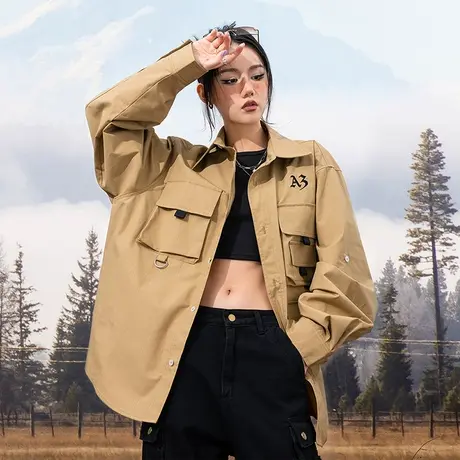 YEP×AU3TIC 休闲复古户外机能立体多口袋工装衬衫山系露营衬衣商品大图