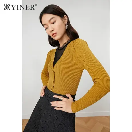 YINER音儿奥莱女装秋季时尚气质弹力毛针织衫商品大图