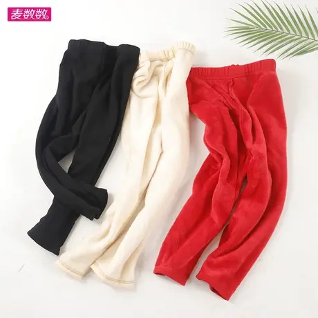 冬新棉加绒大红七分裤喜庆结婚用打底裤舞蹈保暖防走光本命年裤子图片