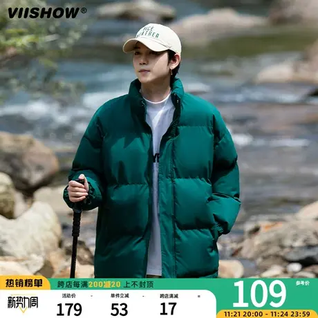 VIISHOW衣服冬季加厚保暖宽松面包服男生痞帅棉衣美式棉服男潮牌商品大图