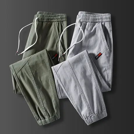 春秋款高端潮牌工装裤男士束脚宽松春季九分休闲裤子男裤夏季薄款商品大图