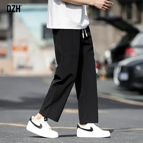 男士冰丝裤直筒裤男夏季薄款宽松裤子2024新款速干裤休闲长裤夏裤图片