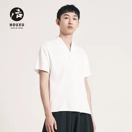 后序新中式国风T恤男短袖夏季原创设计师改良汉服简约茶服上衣商品大图