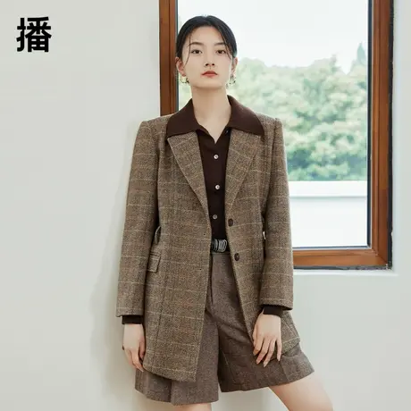 播毛呢外套DDQ4AD5119春日海棠商品大图