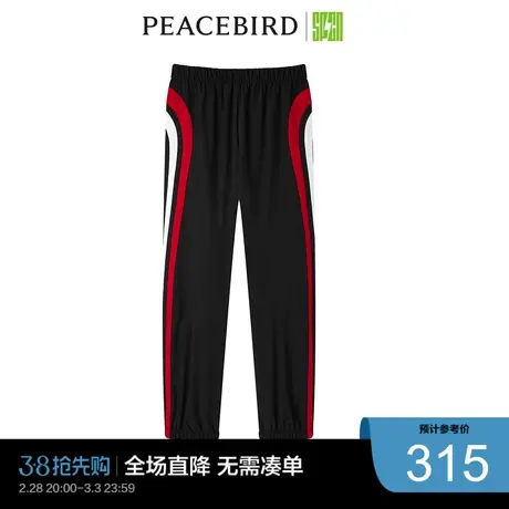 太平鸟奥莱休闲潮流SPCN潮流撞色休闲裤商品大图