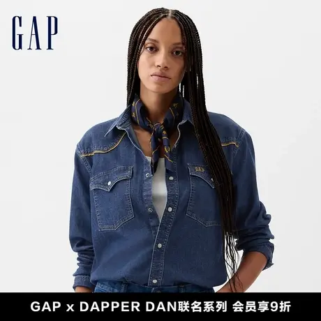 【DAP联名系列】Gap男女装2024春季新款logo字母丝巾方巾890851商品大图