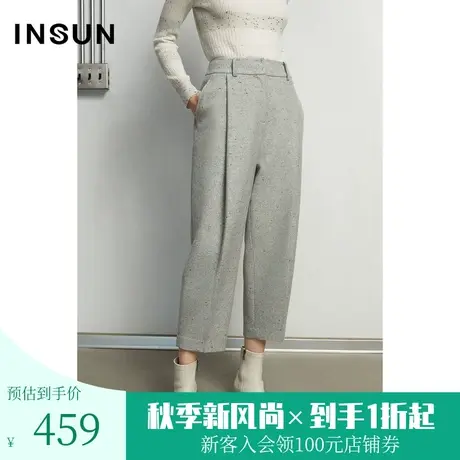 恩裳商场同款冬季宽松休闲简约舒适都市通勤西装裤女图片