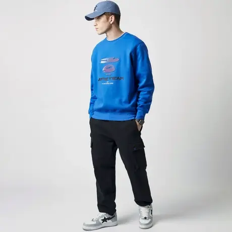 Aape旗舰店男装秋冬猿颜徽章工装口袋休闲束脚长裤6898XXJ商品大图