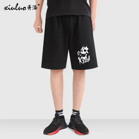 秀洛JOJO的奇妙冒险周边短裤男黄金之风日系动漫印花男生休闲裤子商品大图