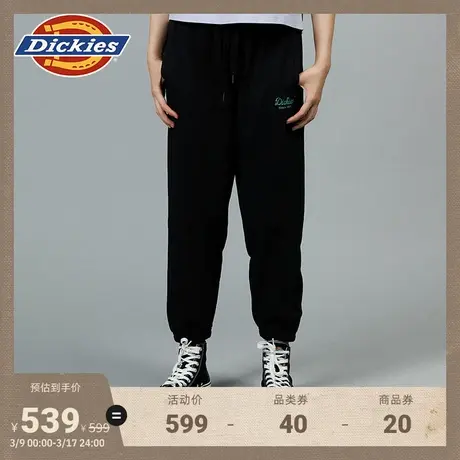 Dickies24春夏新款女式休闲字母印花斜插口袋卫裤长裤宽松运动裤商品大图