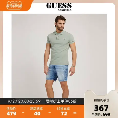 GUESS男士潮流水洗牛仔五分裤-M2GD10D4K73图片