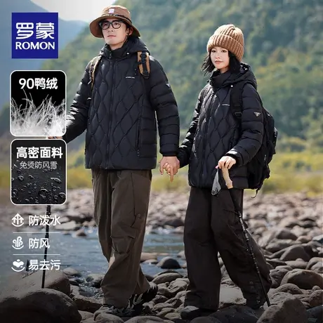 罗蒙轻薄款羽绒服男女同款2024新款户外运动轻便薄款情侣保暖外套商品大图