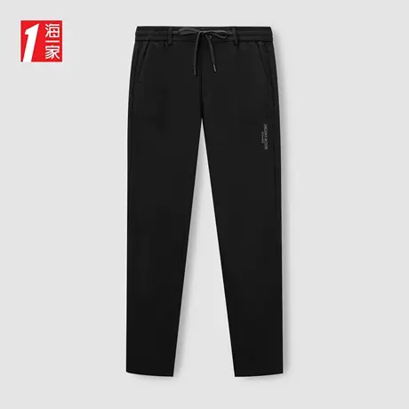 海一家抽绳松紧腰长裤2023秋季新款基础日常直筒男士休闲裤图片