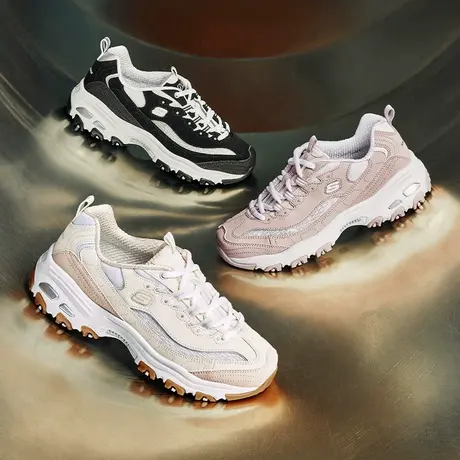 Skechers斯凯奇2025新款夏女复古老爹鞋经典熊猫鞋厚底休闲运动鞋商品大图