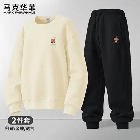 马克华菲运动套装男款春秋季宽松卫衣男士卫裤潮流美式一整套男X图片