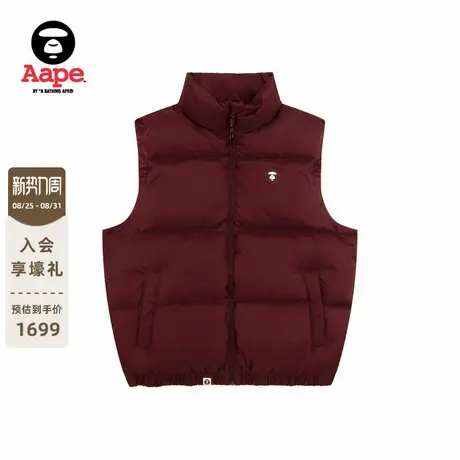 Aape旗舰店男装秋冬小标徽章简约休闲马甲羽绒服7721XXP图片